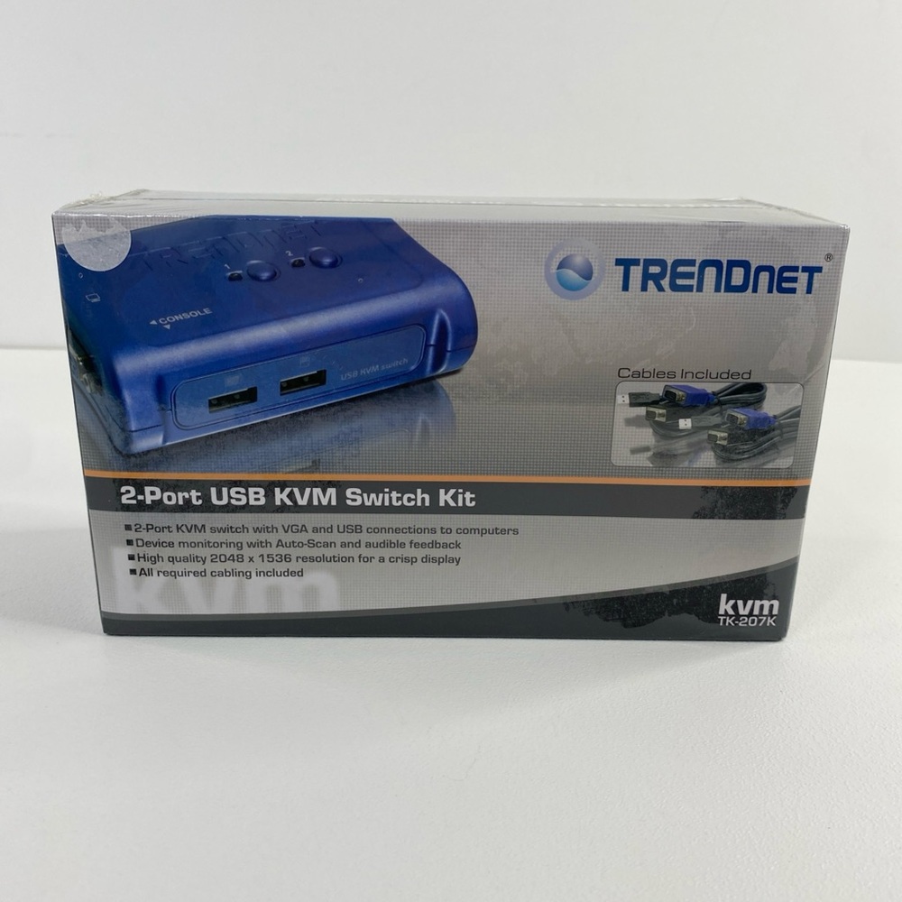 Trendnet TK-207K 2-port USB VGA KVM Switch Kit
